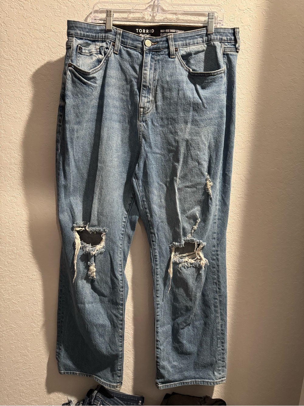 torrid Light Blue Relaxed Fit Ripped womens Jeans
